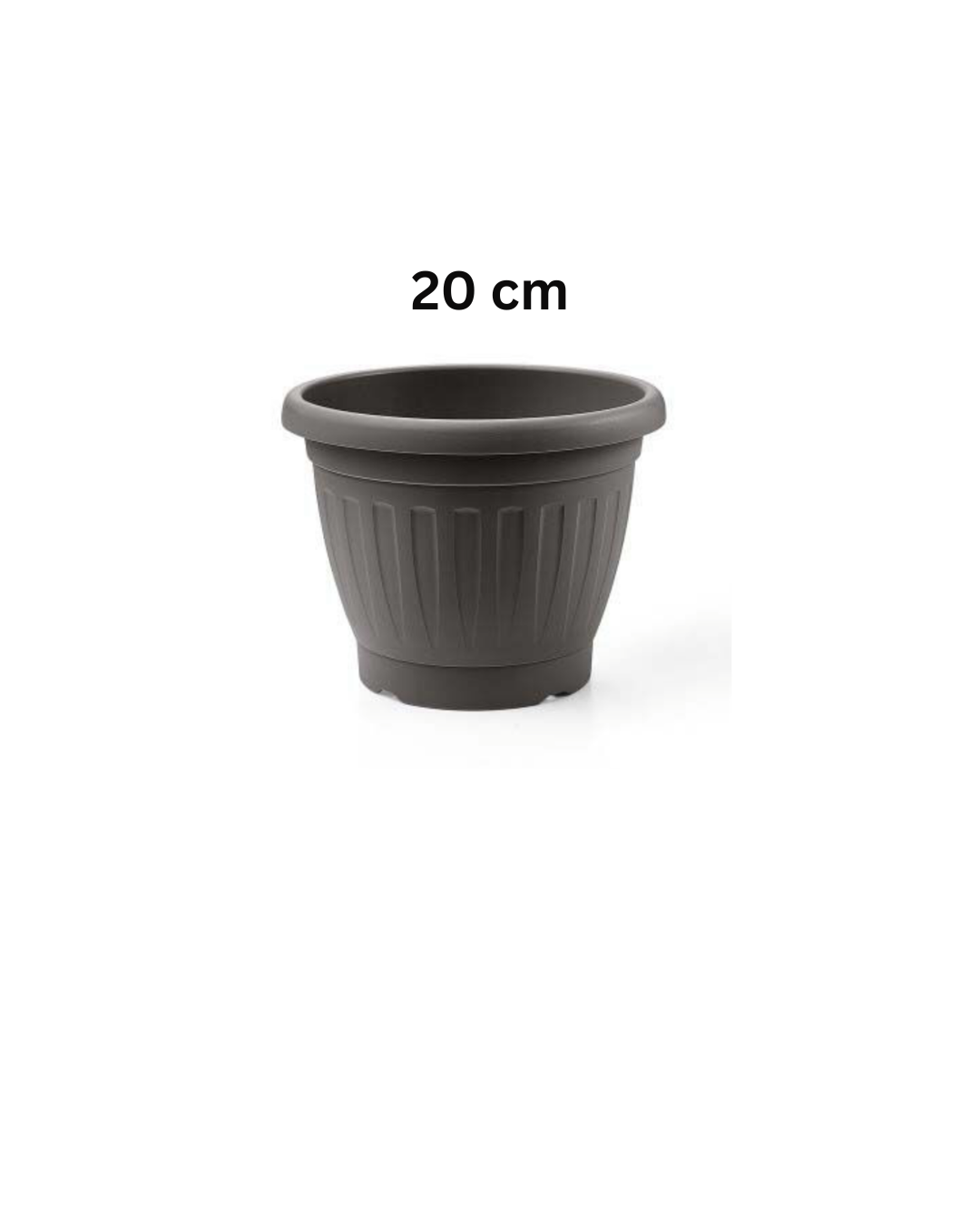 Vaso Classico in Plastica – Antracite | Disponibile in 20, 40, 50, 60 cm