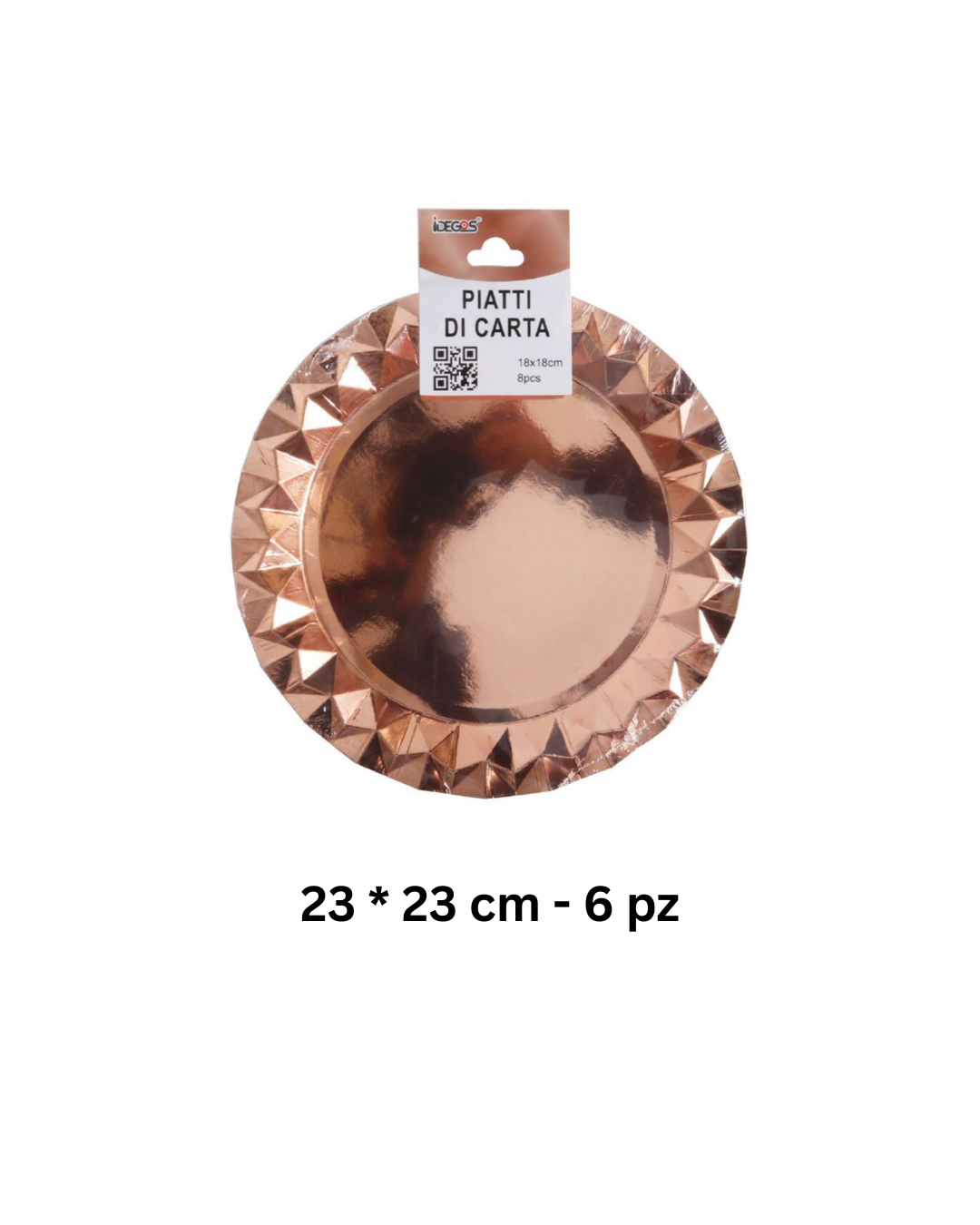 Set Festa Elegante in Carta – Rose Gold Metallizzato (Piatti, Bicchieri, Tovaglioli)