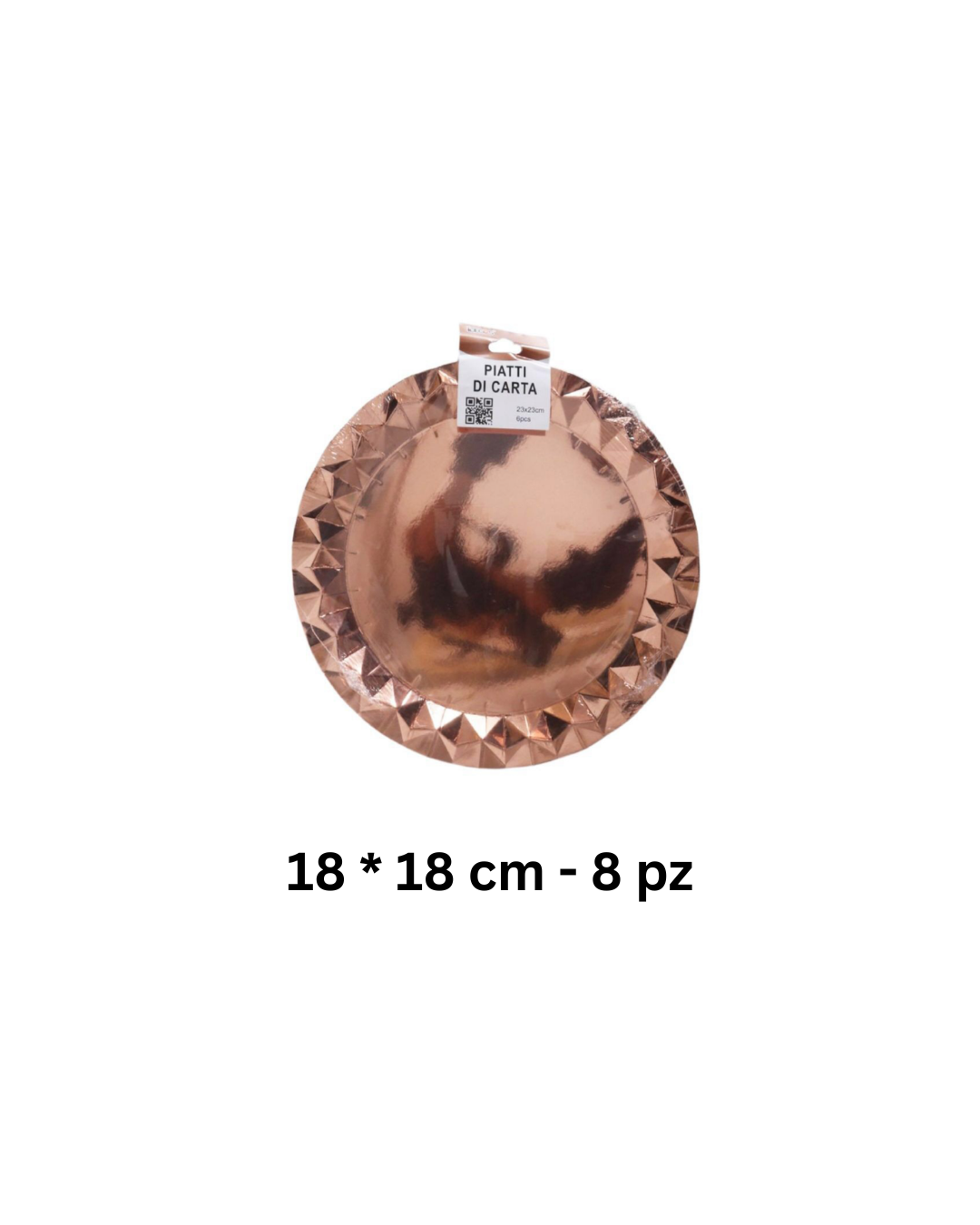 Set Festa Elegante in Carta – Rose Gold Metallizzato (Piatti, Bicchieri, Tovaglioli)