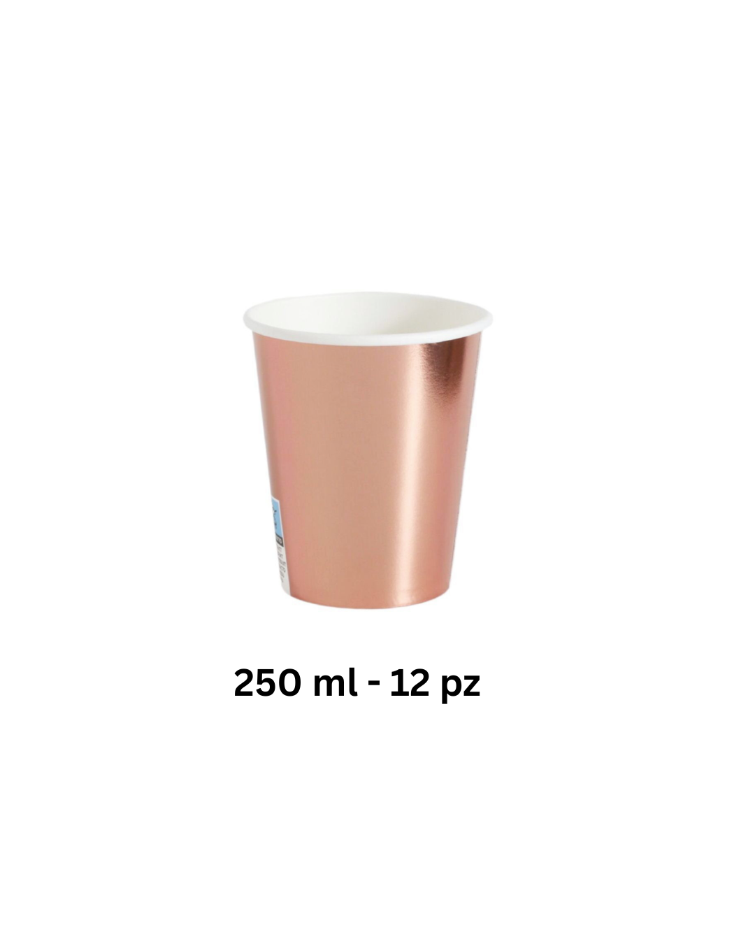 Set Festa Elegante in Carta – Rose Gold Metallizzato (Piatti, Bicchieri, Tovaglioli)
