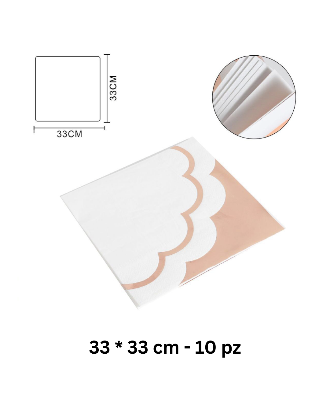 Set Festa Elegante in Carta – Rose Gold Metallizzato (Piatti, Bicchieri, Tovaglioli)