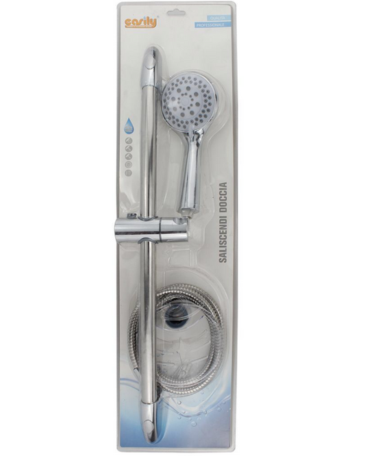 Set Saliscendi Doccia con Asta e Soffione Multigetto – Design Moderno