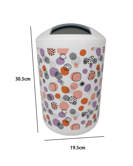 Set Accessori Bagno 10 Pezzi Coordinati – Fantasia Pois Colorati