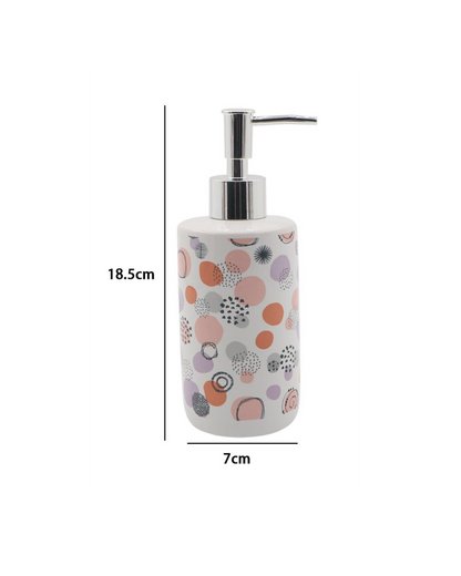 Set Accessori Bagno 10 Pezzi Coordinati – Fantasia Pois Colorati