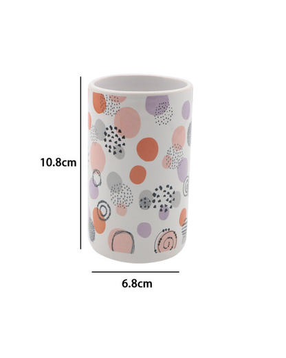 Set Accessori Bagno 10 Pezzi Coordinati – Fantasia Pois Colorati