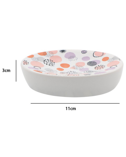 Set Accessori Bagno 10 Pezzi Coordinati – Fantasia Pois Colorati