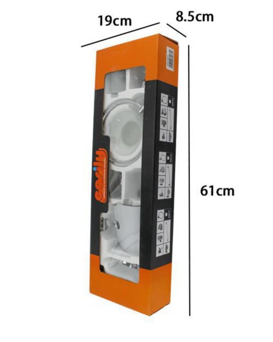 Set Accessori Bagno 6 Pezzi con Dettagli in Cromo – Eleganza Senza Tempo