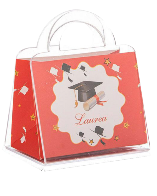 12 Scatoline Bomboniere Laurea a Forma di Borsetta – Porta Confetti Eleganti per Festa di Laurea