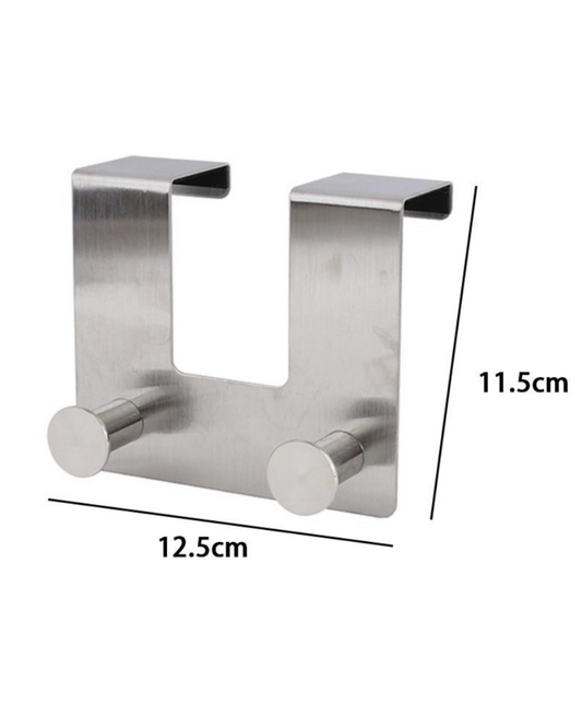 Gancio Porta Inox con 2 Pomelli – 12.5x11.5cm