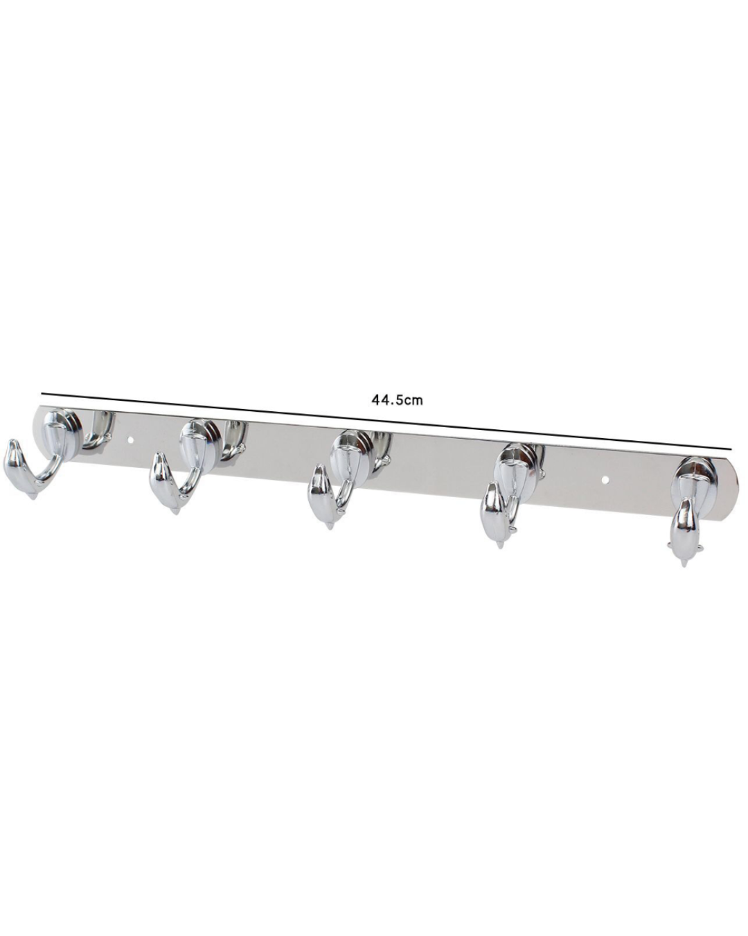 Appendiabiti 5 Ganci Design Lucido a Goccia – Finitura Cromo