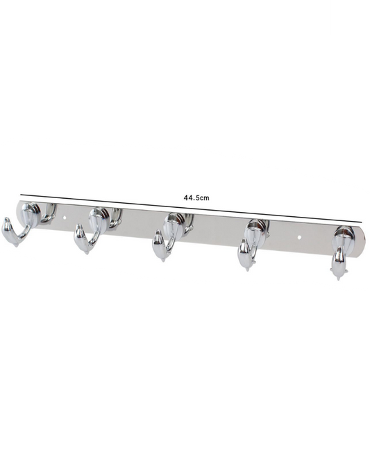 Appendiabiti 5 Ganci Design Lucido a Goccia – Finitura Cromo