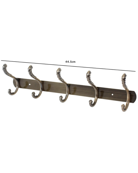 Appendiabiti da Parete 5 Ganci Bronzo Anticato – Design Vintage e Robusto