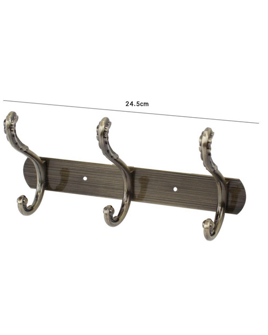 Barra Appendini 3 Ganci Bronzo Anticato – Stile Vintage Compatto