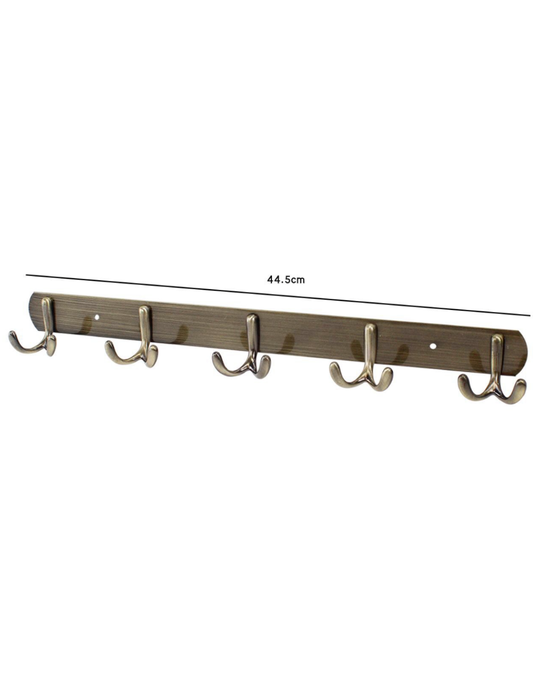 Barra Appendiabiti 5 Ganci Stile Liberty – Bronzo Anticato