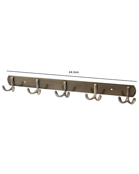 Barra Appendiabiti 5 Ganci Stile Liberty – Bronzo Anticato