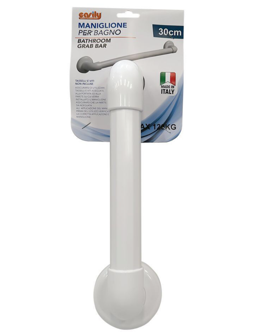 Maniglione Bagno Bianco 30cm Made in Italy