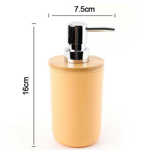 Dispenser Sapone Giallo Pastello 7.5x16cm