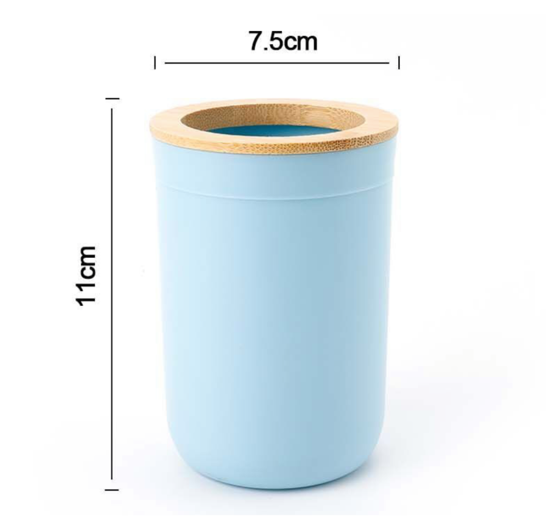 Bicchiere Porta Spazzolini Azzurro Chiaro 7.5x11cm