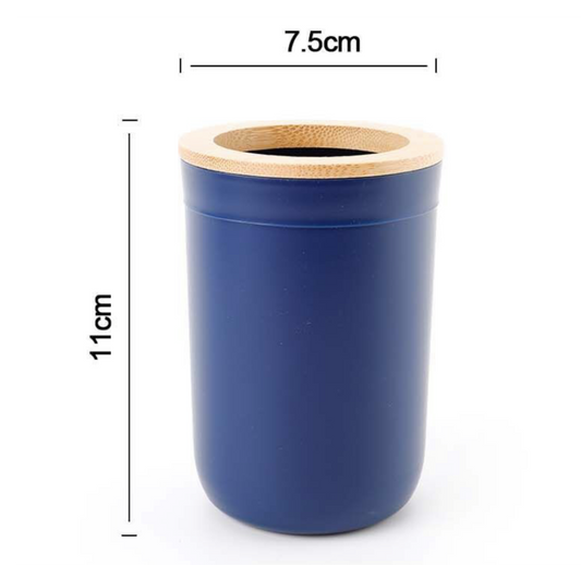 Bicchiere Porta Spazzolini Blu Navy 7.5x11cm