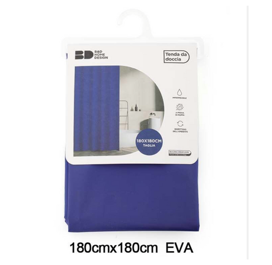 Tenda Doccia Blu Navy 180x180cm EVA