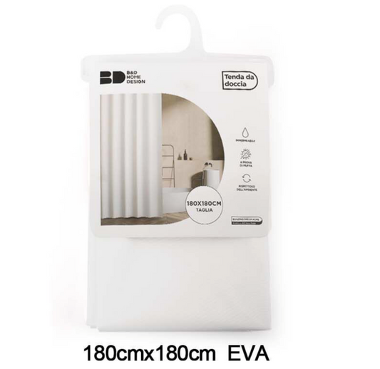Tenda Doccia Bianca 180x180cm EVA