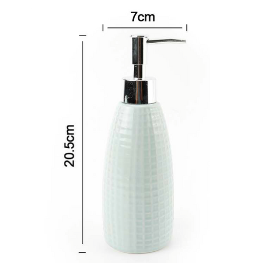 Dispenser Sapone in Ceramica Verde Chiaro 20.5x7 cm
