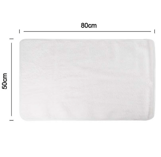 Tappeto Bagno Morbido Bianco - 80x50 cm
