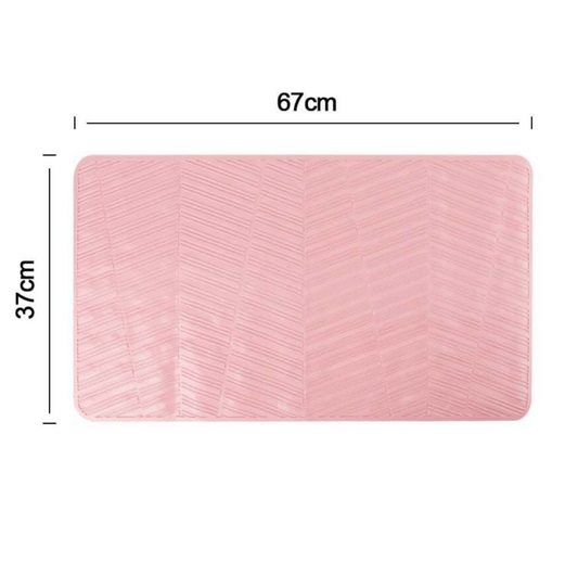 Tappetino Antiscivolo Bagno Rosa - 67x37 cm