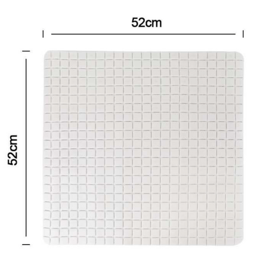 Tappetino Doccia Antiscivolo Quadrato Bianco - 52x52 cm