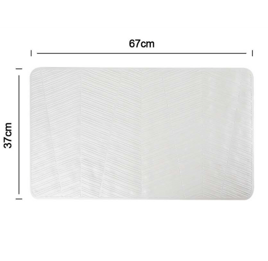 Tappetino Doccia Antiscivolo Bianco - 67x37 cm