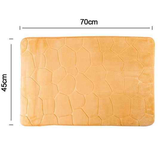 Tappeto da Bagno 70x45cm Giallo - Effetto Pietra