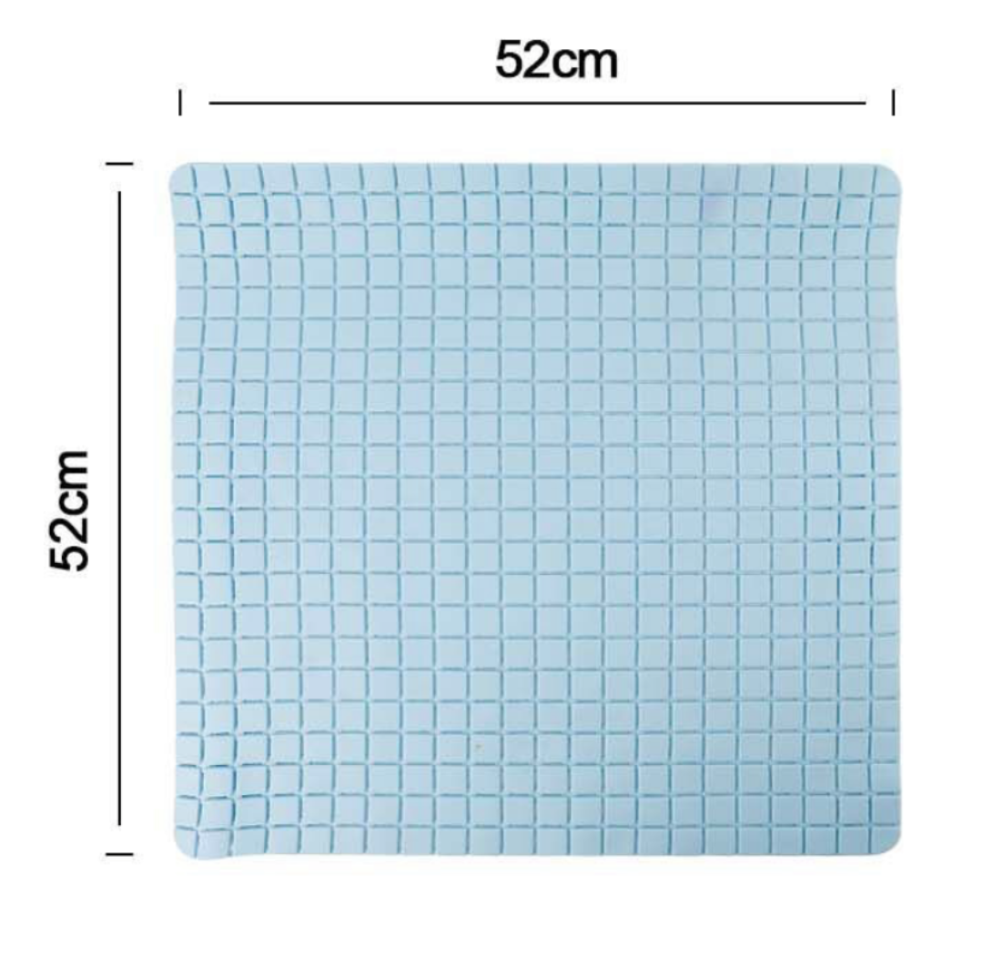 Tappetino Antiscivolo 52x52cm Azzurro - Design a Rete Quadrata