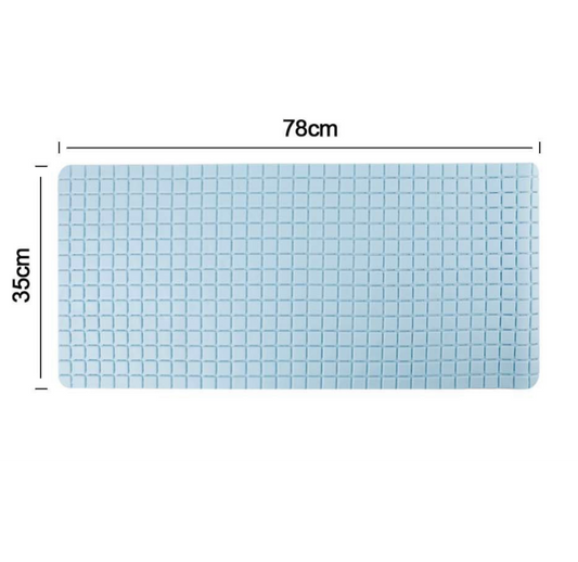 Tappetino Doccia 78x35cm Azzurro - Design a Rete Quadrata