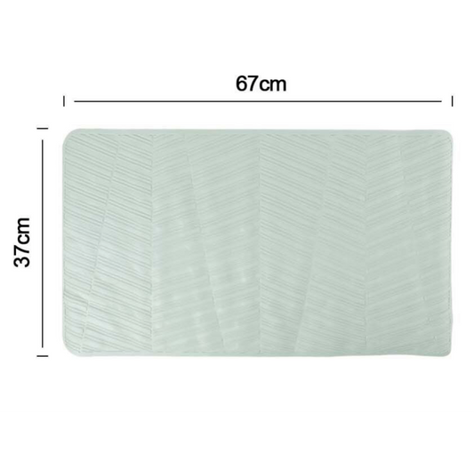 Tappetino Doccia 67x37cm Verde Chiaro - Motivo Chevron