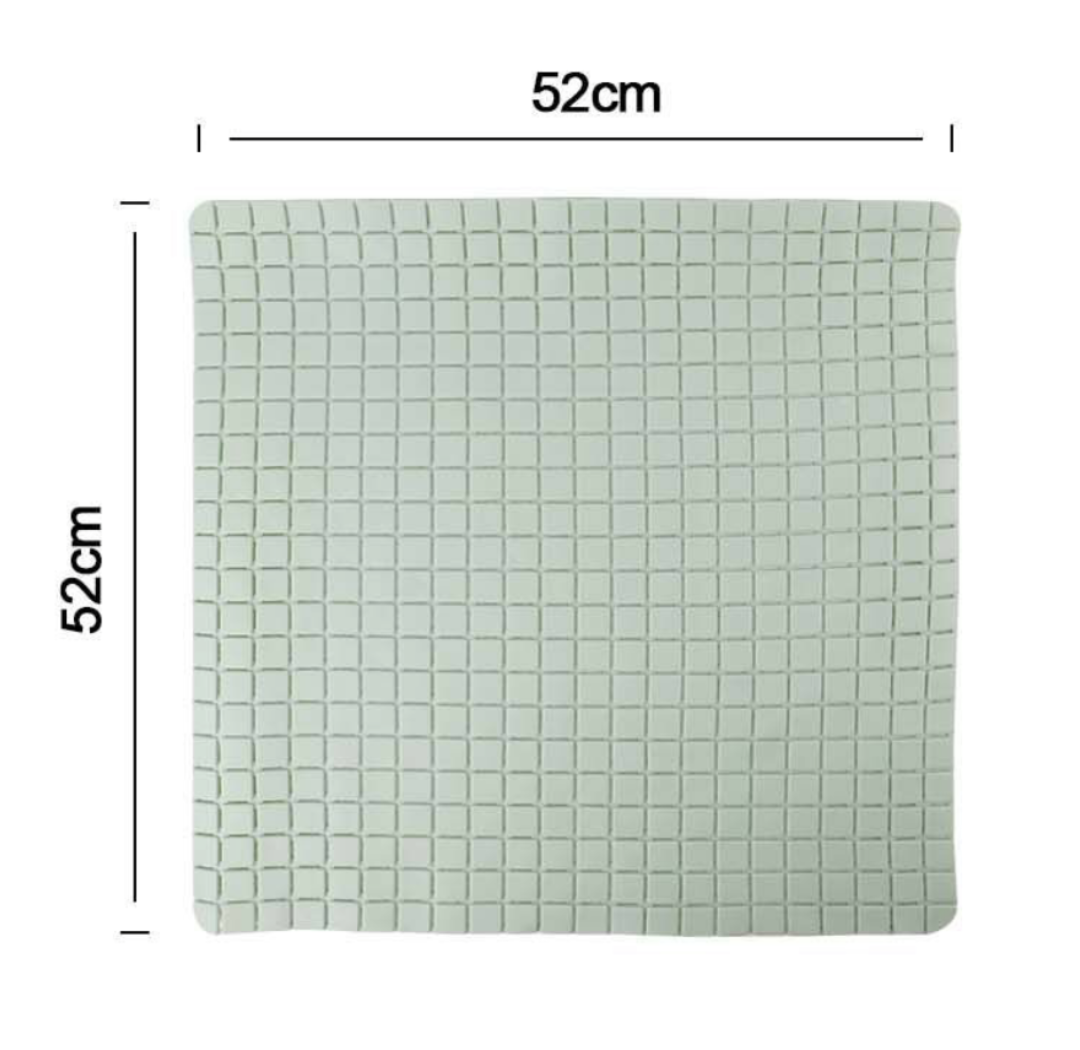 Tappetino Antiscivolo 52x52cm Verde Chiaro - Design a Rete Quadrata