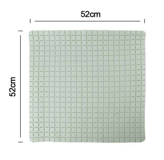 Tappetino Antiscivolo 52x52cm Verde Chiaro - Design a Rete Quadrata