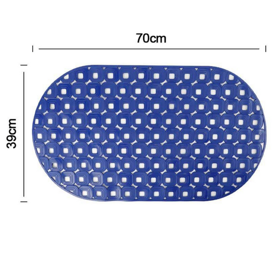 Tappetino Doccia 70x39cm Blu - Ovale con Fori
