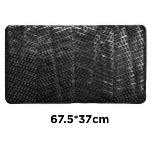 Tappetino Doccia Nero Chevron 67.5x37cm