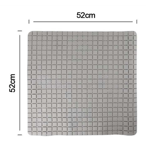 Tappetino Doccia Grigio Quadrato 52x52cm