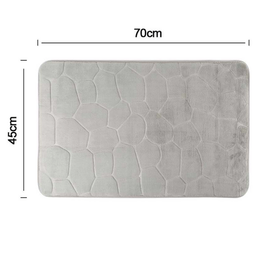 Tappeto Bagno Grigio Morbido 70x45cm