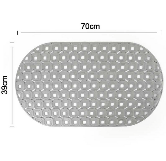 Tappetino Doccia Grigio con Fori 70x39cm