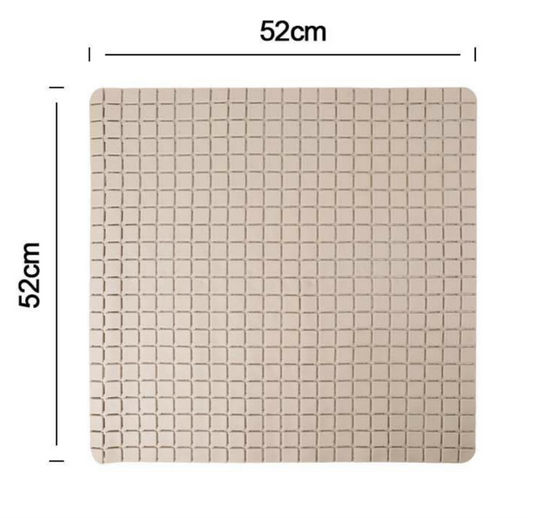 Tappetino Doccia Beige Quadrato Antiscivolo 52x52cm