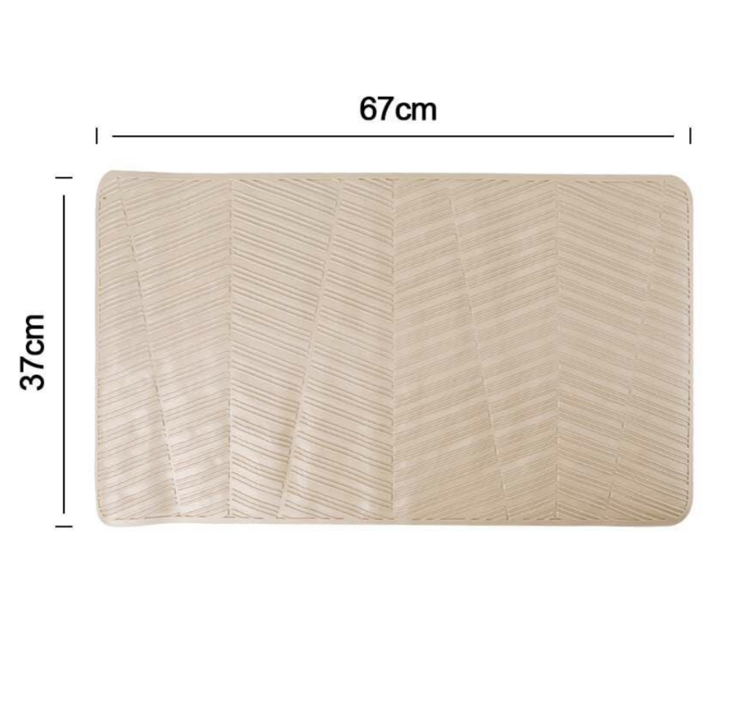 Tappetino Doccia Chevron Beige 67x37cm