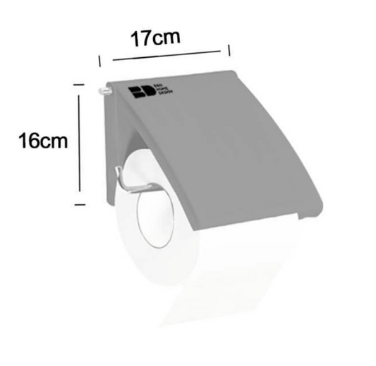 Porta Rotolo WC Grigio 17x16cm - Minimalismo e Funzionalità