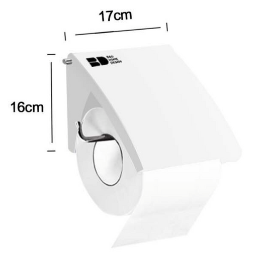 Porta Rotolo WC da Parete Bianco 17x16cm - Design Pulito e Versatile