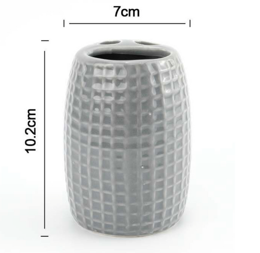Portaspazzolini in Ceramica Grigio – 7x10.2cm