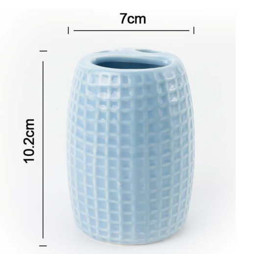 Portaspazzolini in Ceramica Azzurro – 7x10.2cm