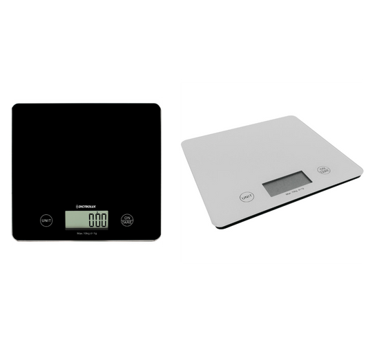 Bilancia Digitale da Cucina 10Kg – Ultra Sottile con Conversione Grammi/Millilitri, Autospegnimento, Colori Nero o Bianco