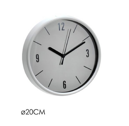 Orologio da Parete Bianco Ø20 cm – Design Assortiti – Silenzioso e Moderno