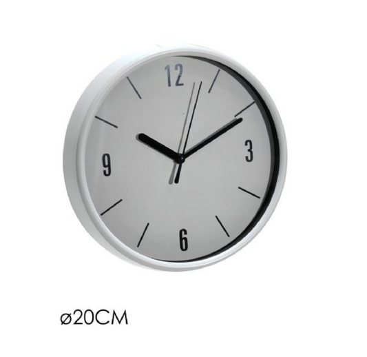 Orologio da Parete Bianco Ø20 cm – Design Assortiti – Silenzioso e Moderno